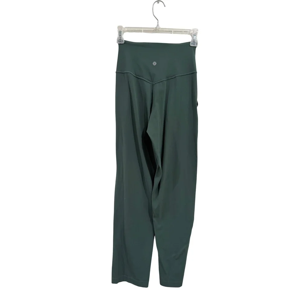 Lululemon Align High-Rise Wide-Leg Pant Forest Green Nulu Pockets LW5EGZS 2